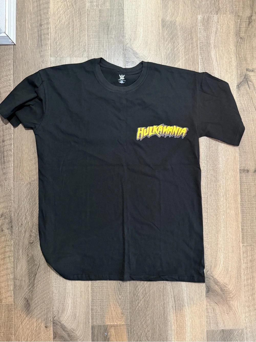 WWE Hulkamania Black T-Shirt with Yellow Logo